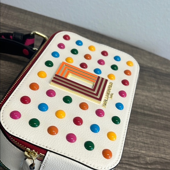 Karl Lagerfeld | White Multicolor Studded Camera Crossbody Bag ✨ - Picture 14 of 17